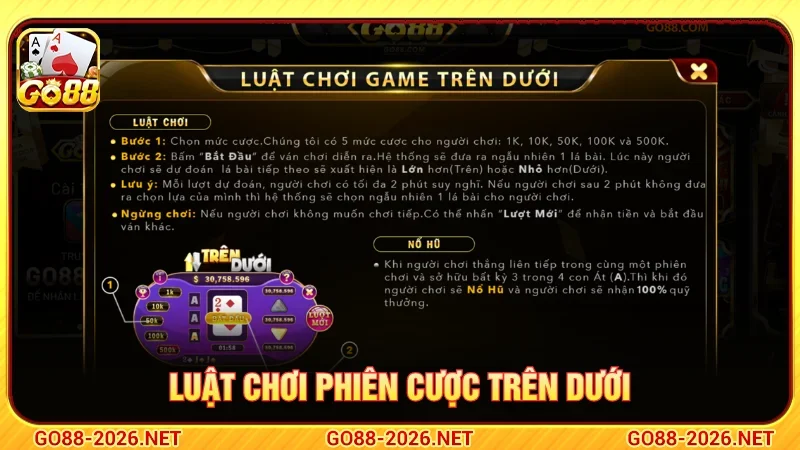 Chi tiết luật chơi minigame trên dưới cho người mới