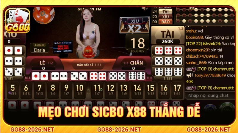 Sicbo X88 - Chiến Lược Bền Vững, Tăng Cơ Hội Thắng Lớn 4 Mẹo chơi Sicbo X88 giúp người mới thắng dễ