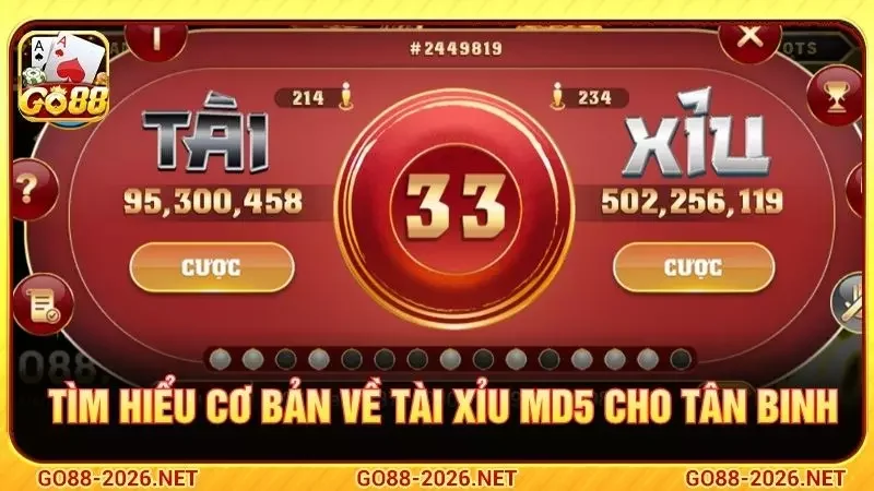 Tìm hiểu cơ bản về tài xỉu MD5 cho tân binh